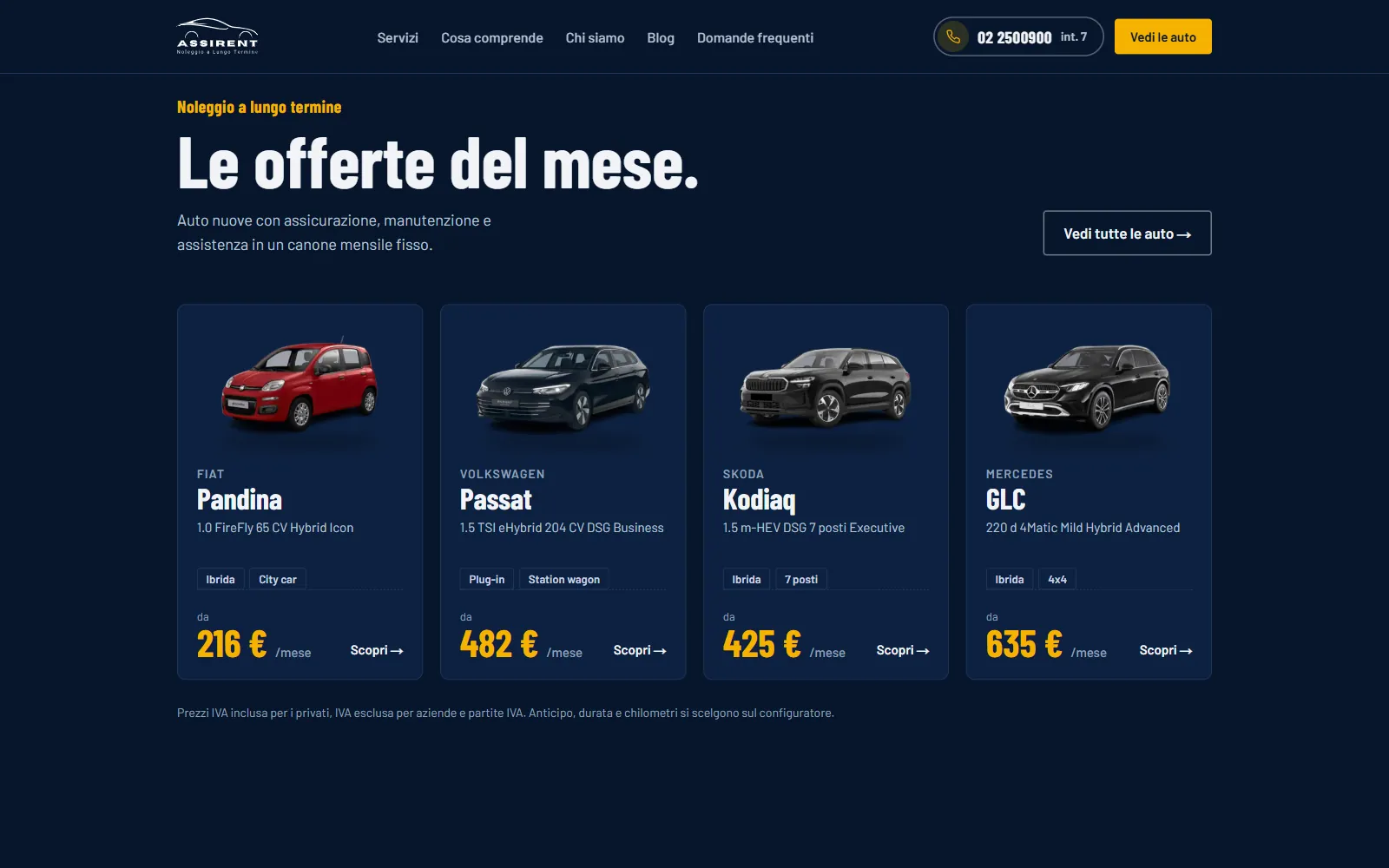 Le offerte del mese sul sito di Assirent